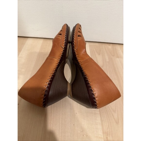 Pikolinos Brown Leather Cut Out Floral Pump Heel Shoes Women’s Sz 41EU/10.5M US - Picture 6 of 9